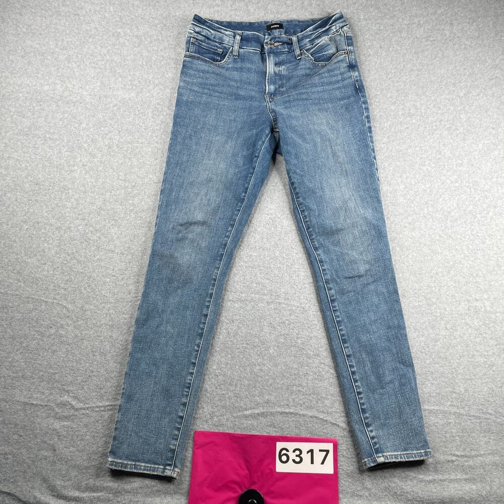 Express Skinny Jeans Mid Rise Ultra Hyper Stretch Womens Size Medium Regular